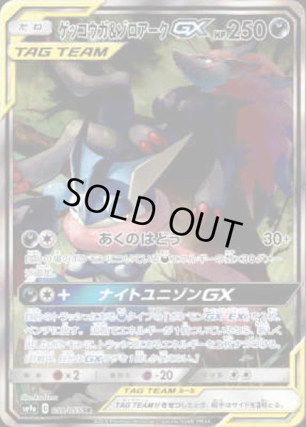 画像1: 【059/055 SR】ゲッコウガ&ゾロアークGX (1)