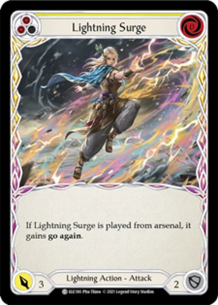 画像1: Lightning Surge(黄)(C)(ELE190)(Rainbow Foil) (1)